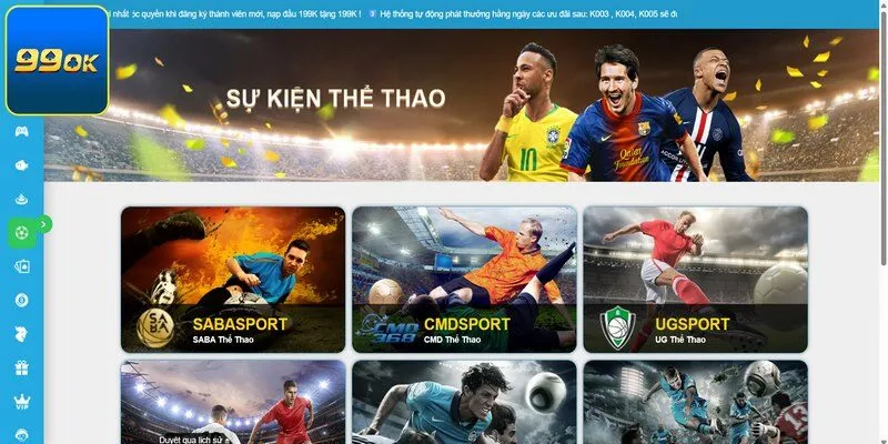 Thế giới thể thao tại 99OK là nơi hội tụ hàng ngàn sự kiện hàng đầu