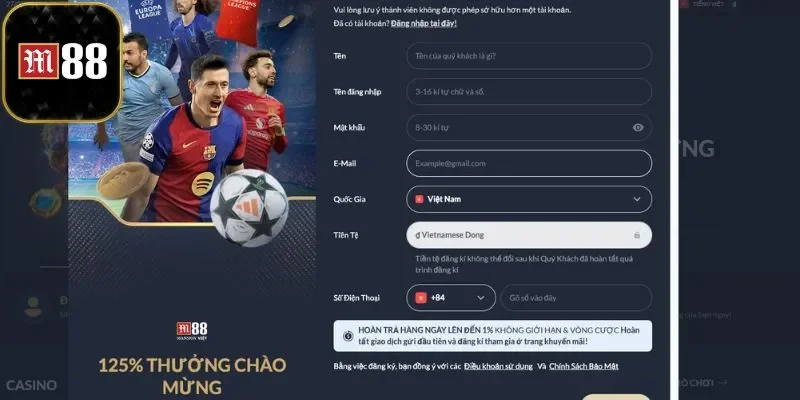 Đăng Ký M88 - Chi Tiết Quá Trình Trở Thành Cược Thủ 2025 2 Quy trình đăng ký tài khoản chính xác