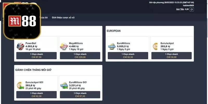 Xổ Số M88 – Dự Đoán Kết Quả Hấp Dẫn, Trả Thưởng Cực Cao 3 Sảnh lô đề tại trang game sở hữu nhiều tính năng và công bằng tuyệt đối